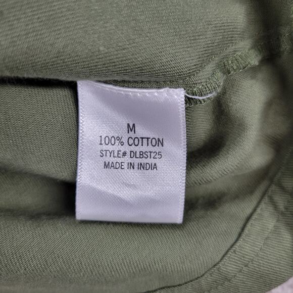 Harper Womens Overalls Dress M Olive Green Button Front Mini Pockets DLBST25 - Picture 7 of 15